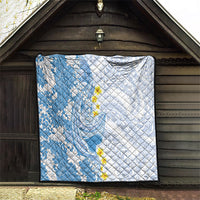 Blue Hawaii Shark Tattoo Quilt Puakenikeni Lei Plumeria Polynesian Pattern