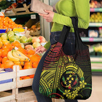Reggae Kosrae Liberation Day Grocery Bag September 8 Polynesian Tattoo - Polynesian Pride