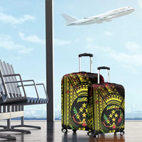 Reggae Kosrae Liberation Day Luggage Cover September 8 Polynesian Tattoo - Polynesian Pride