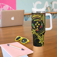 Reggae Kosrae Liberation Day Tumbler With Handle September 8 Polynesian Tattoo - Polynesian Pride