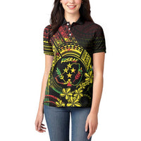 Reggae Kosrae Liberation Day Women Polo Shirt September 8 Polynesian Tattoo - Polynesian Pride