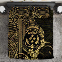 Gold Kosrae Liberation Day Bedding Set September 8 Polynesian Tattoo - Polynesian Pride