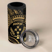Gold Kosrae Liberation Day 4 in 1 Can Cooler Tumbler September 8 Polynesian Tattoo - Polynesian Pride