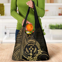 Gold Kosrae Liberation Day Grocery Bag September 8 Polynesian Tattoo - Polynesian Pride