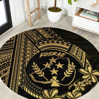 Gold Kosrae Liberation Day Round Carpet September 8 Polynesian Tattoo - Polynesian Pride