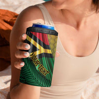 Personalised Long Live Vanuatu Independence Day 4 in 1 Can Cooler Tumbler 46th Anniversary Woven Pattern LT14 - Polynesian Pride