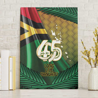 Long Live Vanuatu Independence Day Canvas Wall Art 45th Anniversary Woven Pattern - Polynesian Pride