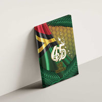 Long Live Vanuatu Independence Day Canvas Wall Art 45th Anniversary Woven Pattern - Polynesian Pride
