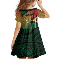 Personalised Long Live Vanuatu Independence Day Family Matching Off Shoulder Maxi Dress and Hawaiian Shirt 46th Anniversary Woven Pattern LT14 - Polynesian Pride