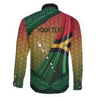 Personalised Long Live Vanuatu Independence Day Family Matching Off Shoulder Maxi Dress and Hawaiian Shirt 46th Anniversary Woven Pattern LT14 - Polynesian Pride