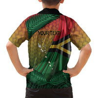 Personalised Long Live Vanuatu Independence Day Kid Hawaiian Shirt 46th Anniversary Woven Pattern LT14 - Polynesian Pride