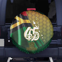 Long Live Vanuatu Independence Day Spare Tire Cover 46th Anniversary Woven Pattern LT14 Reggae - Polynesian Pride