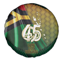 Long Live Vanuatu Independence Day Spare Tire Cover 45th Anniversary Woven Pattern - Polynesian Pride