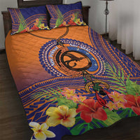 PNG New Ireland Province Quilt Bed Set Niu Ailan Necklace Polynesian Tattoo - Polynesian Pride