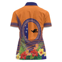 PNG New Ireland Province Women Polo Shirt Niu Ailan Necklace Polynesian Tattoo - Polynesian Pride