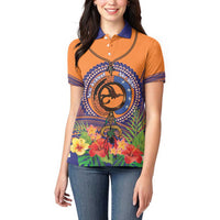 PNG New Ireland Province Women Polo Shirt Niu Ailan Necklace Polynesian Tattoo - Polynesian Pride