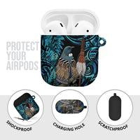 New Zealand Tui Bird Taiaha AirPods Case Maori Weapon Paua Shell Mix Silver Fern LT14 - Polynesian Pride