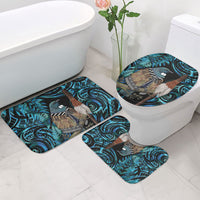 New Zealand Tui Bird Taiaha Bathroom Set Maori Weapon Paua Shell Mix Silver Fern LT14 - Polynesian Pride