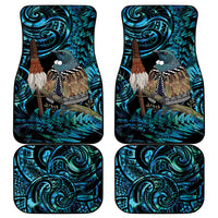 New Zealand Tui Bird Taiaha Car Mats Maori Weapon Paua Shell Mix Silver Fern LT14 - Polynesian Pride