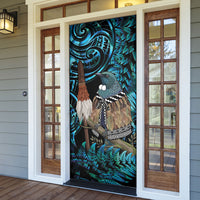 New Zealand Tui Bird Taiaha Door Cover Maori Weapon Paua Shell Mix Silver Fern LT14 - Polynesian Pride