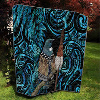 New Zealand Tui Bird Taiaha Quilt Maori Weapon Paua Shell Mix Silver Fern LT14 - Polynesian Pride