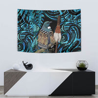 New Zealand Tui Bird Taiaha Tapestry Maori Weapon Paua Shell Mix Silver Fern LT14 - Polynesian Pride