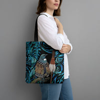 New Zealand Tui Bird Taiaha Tote Bag Maori Weapon Paua Shell Mix Silver Fern LT14 - Polynesian Pride