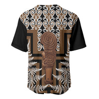 Wahaika New Zealand Baseball Jersey Maori Weapon Kowhaiwhai Fern Poutama Motifs LT14 - Polynesian Pride