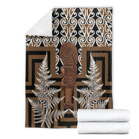 Wahaika New Zealand Blanket Maori Weapon Kowhaiwhai Fern Poutama Motifs LT14 - Polynesian Pride