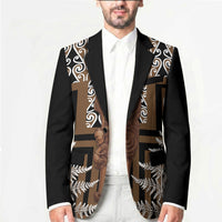 Wahaika New Zealand Blazer Maori Weapon Kowhaiwhai Fern Poutama Motifs LT14 - Polynesian Pride