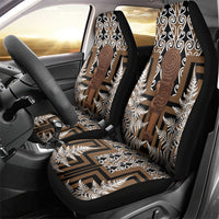 Wahaika New Zealand Car Seat Cover Maori Weapon Kowhaiwhai Fern Poutama Motifs LT14 - Polynesian Pride
