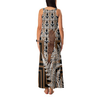 Wahaika New Zealand Family Matching Tank Maxi Dress and Hawaiian Shirt Maori Weapon Kowhaiwhai Fern Poutama Motifs LT14 - Polynesian Pride