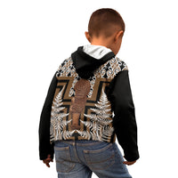 Wahaika New Zealand Kid Hoodie Maori Weapon Kowhaiwhai Fern Poutama Motifs LT14 - Polynesian Pride