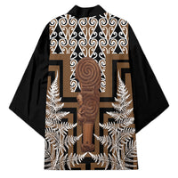 Wahaika New Zealand Kimono Maori Weapon Kowhaiwhai Fern Poutama Motifs LT14 - Polynesian Pride