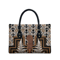 Wahaika New Zealand Leather Bag Maori Weapon Kowhaiwhai Fern Poutama Motifs LT14 - Polynesian Pride