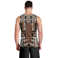 Wahaika New Zealand Men Tank Top Maori Weapon Kowhaiwhai Fern Poutama Motifs LT14 - Polynesian Pride