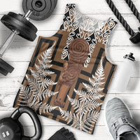 Wahaika New Zealand Men Tank Top Maori Weapon Kowhaiwhai Fern Poutama Motifs LT14 - Polynesian Pride