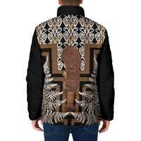 Wahaika New Zealand Padded Jacket Maori Weapon Kowhaiwhai Fern Poutama Motifs LT14 - Polynesian Pride