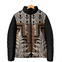 Wahaika New Zealand Padded Jacket Maori Weapon Kowhaiwhai Fern Poutama Motifs LT14 - Polynesian Pride