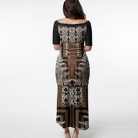 Wahaika New Zealand Puletasi Maori Weapon Kowhaiwhai Fern Poutama Motifs LT14 - Polynesian Pride