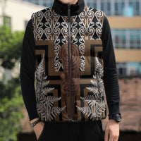 Wahaika New Zealand Sleeveless Puffer Jacket Maori Weapon Kowhaiwhai Fern Poutama Motifs LT14 - Polynesian Pride