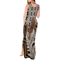 Wahaika New Zealand Tank Maxi Dress Maori Weapon Kowhaiwhai Fern Poutama Motifs LT14 - Polynesian Pride