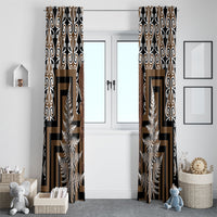 Wahaika New Zealand Window Curtain Maori Weapon Kowhaiwhai Fern Poutama Motifs LT14 - Polynesian Pride