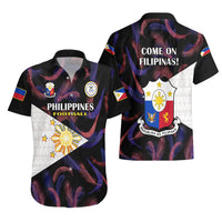 Philippines Football Hawaiian Shirt 2023 World Cup Go Filipinas Feather Black Version LT14 - Polynesian Pride