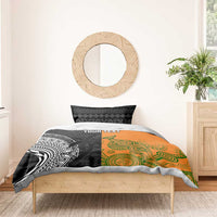 Custom Fiji And Australia Rugby Bedding Set Fijian Tapa Pattern With Aussie Aboriginal Art LT14 - Polynesian Pride