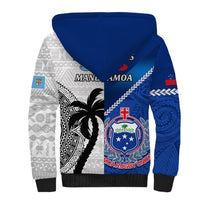 Fiji And Samoa Rugby Sherpa Hoodie 2023 World Cup Samoan Mix Tapa Pattern LT14 - Polynesian Pride