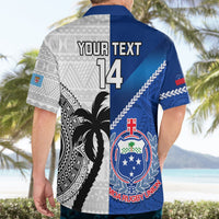Custom Fiji And Samoa Rugby Hawaiian Shirt 2023 World Cup Samoan Mix Tapa Pattern LT14 - Polynesian Pride