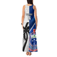 Custom Fiji And Samoa Rugby Tank Maxi Dress 2023 World Cup Samoan Mix Tapa Pattern LT14 - Polynesian Pride