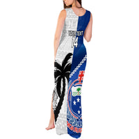 Custom Fiji And Samoa Rugby Tank Maxi Dress 2023 World Cup Samoan Mix Tapa Pattern LT14 - Polynesian Pride