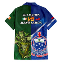 Samoa And Ireland Rugby Hawaiian Shirt 2023 World Cup Manu Samoa With Shamrocks LT14 - Polynesian Pride